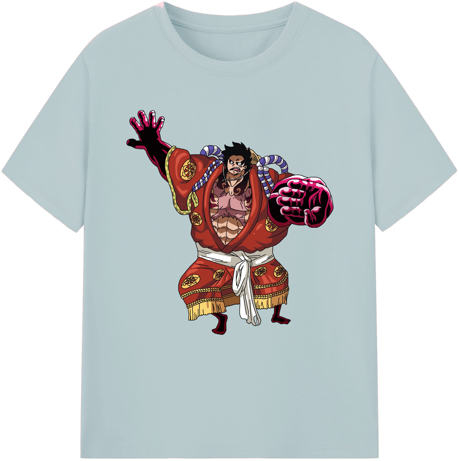 ワンピース モンキー・D・ルフィ ONE PIECE Monkey D. Luffy 綿100％半袖Tシャツ（フロントプリント）